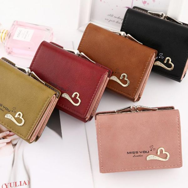 coin purses short women's bag solid color three fold small mini card zero wallet simple leather girls portable money change purse, Red;black
coin purses short women's bag solid color three fold small mini card zero wallet simple leather girls portable money change purse, Red;black