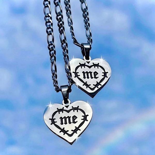 hip-hop geometric love heart necklace harajuku vintage pendant gossip flame necklaces for women men fashion jewelry gift, Silver
hip-hop geometric love heart necklace harajuku vintage pendant gossip flame necklaces for women men fashion jewelry gift, Silver
