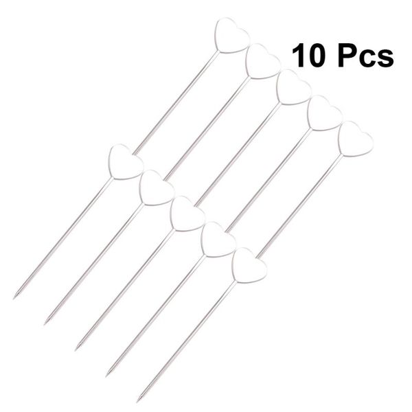 forks 10 pcs 304 stainless steel sticks reusable heart shaped cocktail picks fruit dessert for dinner party bbq (silver)
forks 10 pcs 304 stainless steel sticks reusable heart shaped cocktail picks fruit dessert for dinner party bbq (silver)