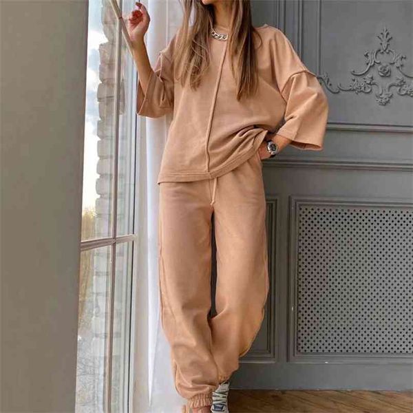 casual two piece sets womens outfits fashion loose stayhome style short-sleeved 2 pants suit female 2 set women 210508, White
casual two piece sets womens outfits fashion loose stayhome style short-sleeved 2 pants suit female 2 set women 210508, White