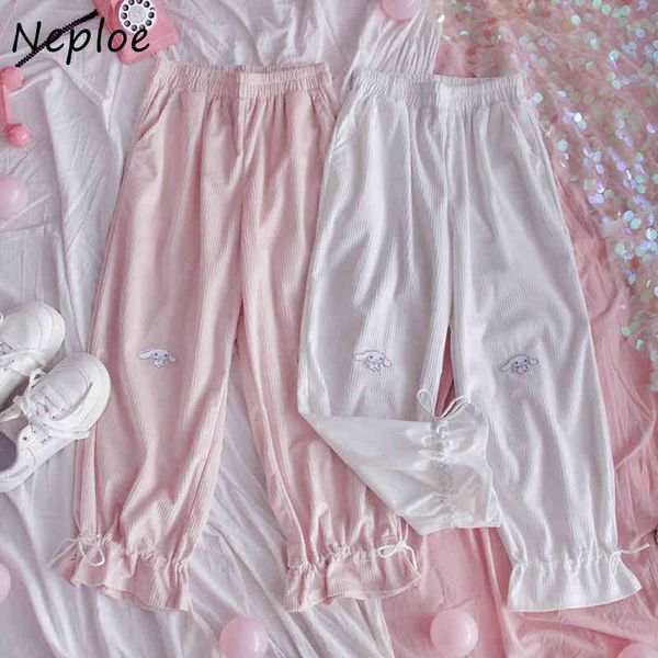 neploe japanese style cute cartoon pattern trousers candy color casual pants loose corduroy drawstring ankle-length pants 210423, Black;white
neploe japanese style cute cartoon pattern trousers candy color casual pants loose corduroy drawstring ankle-length pants 210423, Black;white