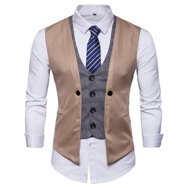 men's vests man's v neck patchwork steampunk casual waistcoat slim fit vest groomsmen costumes wedding men clothing plus size, Black;white
men's vests man's v neck patchwork steampunk casual waistcoat slim fit vest groomsmen costumes wedding men clothing plus size, Black;white