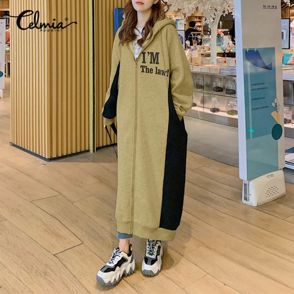 dresses celmia hoodies dress fashion long sleeve hooded sweatshirt dresses casual loose 2021 winter color patchwork vestidos 5xl, Black;gray
dresses celmia hoodies dress fashion long sleeve hooded sweatshirt dresses casual loose 2021 winter color patchwork vestidos 5xl, Black;gray