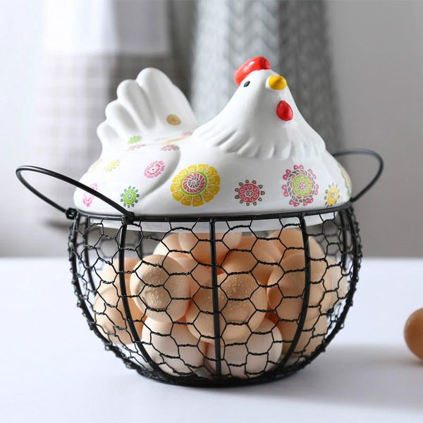 storage box kitchen ceramic hen decorative accessories iron egg basket fruit garlic potato sundries baskets
storage box kitchen ceramic hen decorative accessories iron egg basket fruit garlic potato sundries baskets