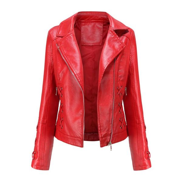 women's jackets 2022 spring winter female red pu leather loose turn-down collar zipper fashion wild locomotive jacket, Black;brown
women's jackets 2022 spring winter female red pu leather loose turn-down collar zipper fashion wild locomotive jacket, Black;brown