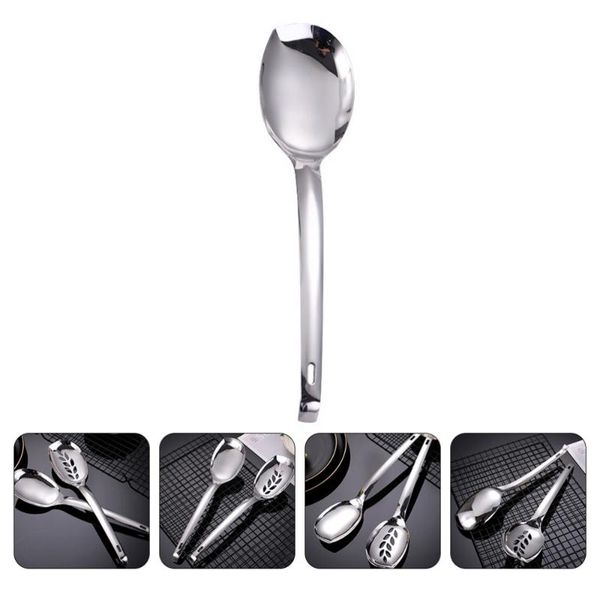 dinnerware sets 1pc stainless steel serving spoon practical rice paddle (silver) 
dinnerware sets 1pc stainless steel serving spoon practical rice paddle (silver)