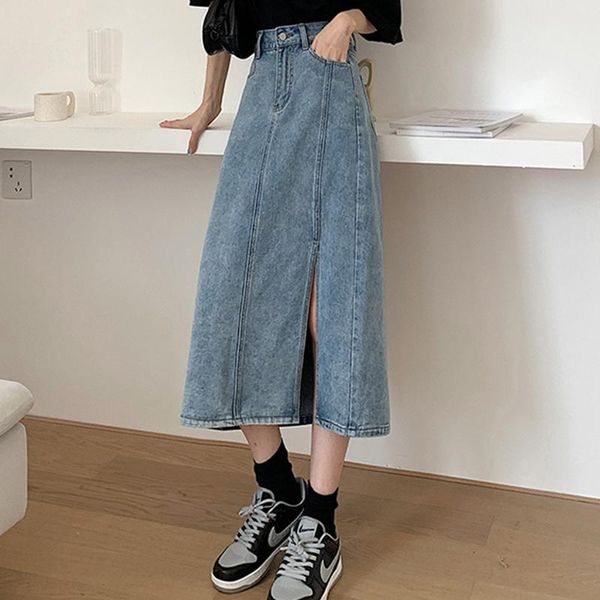 high waist denim skirt female 2021 fashion slim temperament mid-length bag hip long skirts, Black
high waist denim skirt female 2021 fashion slim temperament mid-length bag hip long skirts, Black