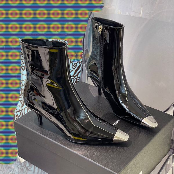 luxury women boots genuine leather metal design pointed toe fashion boots ladies ankle bootss round toes side zip high-heels designer bootie, Black
luxury women boots genuine leather metal design pointed toe fashion boots ladies ankle bootss round toes side zip high-heels designer bootie, Black