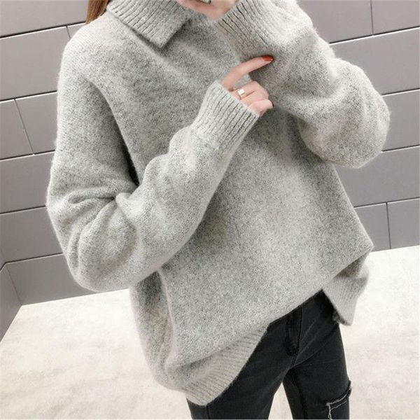 women's sweaters 2021 autumn and winter thickened college style sweater female korean version of the high neck pullover loose bottoming, White;black
women's sweaters 2021 autumn and winter thickened college style sweater female korean version of the high neck pullover loose bottoming, White;black