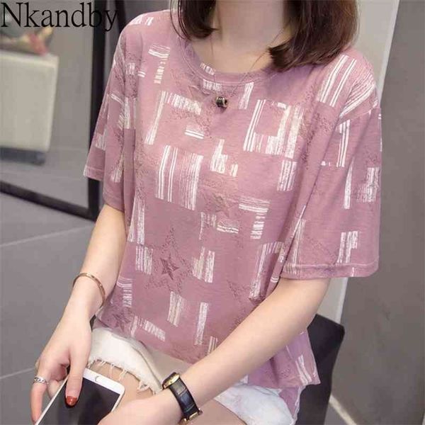 plus size stripe pattern women summer trendy casual loose short sleeve t-shirt oversize lace trim harajuku lady tshirt 210324, White
plus size stripe pattern women summer trendy casual loose short sleeve t-shirt oversize lace trim harajuku lady tshirt 210324, White