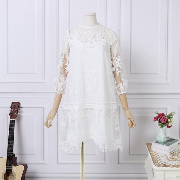 casual dresses summer 3/4 sleeve solid knee-length dress 2021 zanzea women lace crochet sundress hollow out party vestidos robe femme, Black;gray
casual dresses summer 3/4 sleeve solid knee-length dress 2021 zanzea women lace crochet sundress hollow out party vestidos robe femme, Black;gray