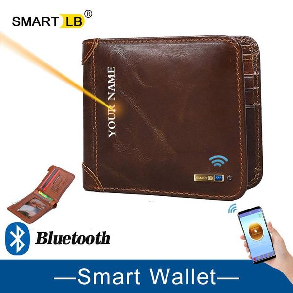 card holders smart wallet man anti-lost bluetooth tracker genuine leather short multi-functional thin men wallets engraving purse, Brown;gray
card holders smart wallet man anti-lost bluetooth tracker genuine leather short multi-functional thin men wallets engraving purse, Brown;gray