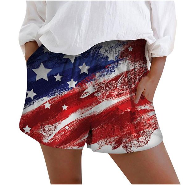 women's shorts womens linen printing independence day for women,elastic waist front pockets summer causal mid short, White;black
women's shorts womens linen printing independence day for women,elastic waist front pockets summer causal mid short, White;black