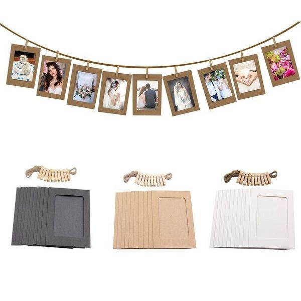 frames 10 pcs diy kraft paper po frame with clips picture hanging wall pos rope family memory home decor craft
frames 10 pcs diy kraft paper po frame with clips picture hanging wall pos rope family memory home decor craft