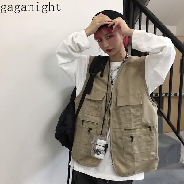 women's vests gaganight vintage women men cargo vest harajuku solid multi pockets korean casual loose pographic outwear, Black;white
women's vests gaganight vintage women men cargo vest harajuku solid multi pockets korean casual loose pographic outwear, Black;white