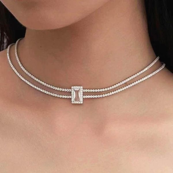 double layers fashion rhinestones choker necklace for women 2021 jewelry delicate stones collares chokers, Golden;silver
double layers fashion rhinestones choker necklace for women 2021 jewelry delicate stones collares chokers, Golden;silver