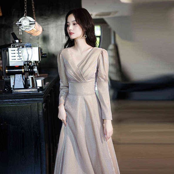 luxury party evening dress annual party evening women's 2021 autumn winter banquet elegant temperament celebrity long sleeve gold slim, Black
luxury party evening dress annual party evening women's 2021 autumn winter banquet elegant temperament celebrity long sleeve gold slim, Black