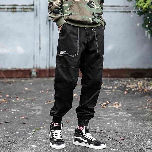 men's jeans streetwear fashion designer black color loose fit casual cargo pants for overalls hip hop ankle banded trousers ialp, Blue
men's jeans streetwear fashion designer black color loose fit casual cargo pants for overalls hip hop ankle banded trousers ialp, Blue