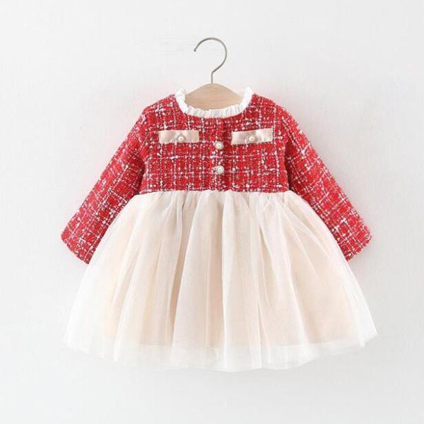 girl's dresses baby girls princess dress clasic plaid long sleeve kids clothing autumn for birthday party designed infant vestidos 12m-, Red;yellow
girl's dresses baby girls princess dress clasic plaid long sleeve kids clothing autumn for birthday party designed infant vestidos 12m-, Red;yellow
