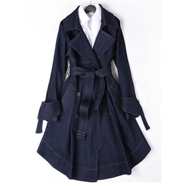 women's trench coats cowboy windbreaker female 2021 spring and autumn temperament waist double-breasted long-sleeved coat h00688, Tan;black
women's trench coats cowboy windbreaker female 2021 spring and autumn temperament waist double-breasted long-sleeved coat h00688, Tan;black