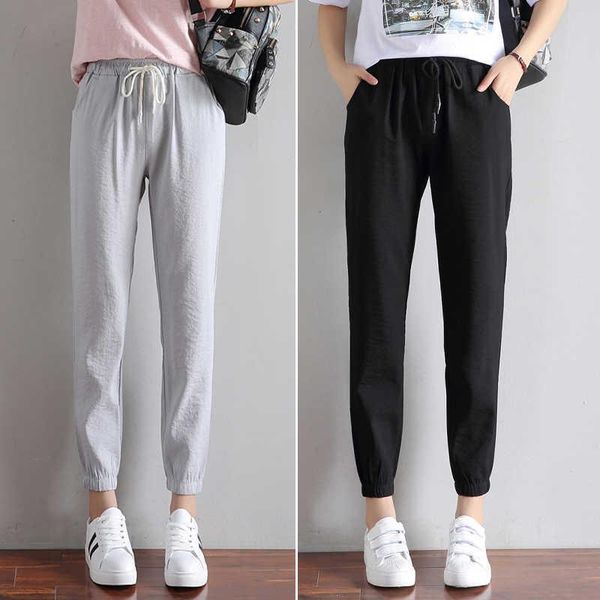 women's pants & capris sportswear loose summer thin 2021 elastic casual nine point harun legged cotton ice silk, Black;white
women's pants & capris sportswear loose summer thin 2021 elastic casual nine point harun legged cotton ice silk, Black;white