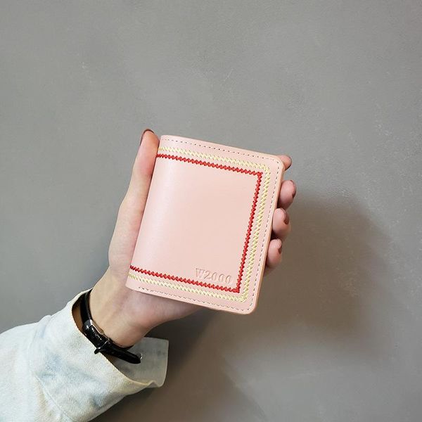 wallets women purse two folds fashion card holder ladies concise cash coin pocket cardholder wallet female 2021 money bags, Red;black 
wallets women purse two folds fashion card holder ladies concise cash coin pocket cardholder wallet female 2021 money bags, Red;black