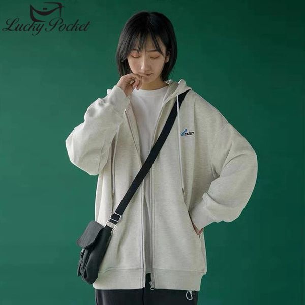 women's jackets spring autumn women hooded zippers jacket solid color casual loose cotton bf coat female plus size letter print outerwe, Black;brown
women's jackets spring autumn women hooded zippers jacket solid color casual loose cotton bf coat female plus size letter print outerwe, Black;brown
