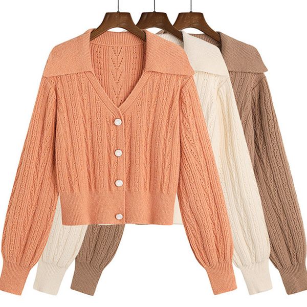 knits jacquard knitted cardigans women thick sweater autumn winter lapel lantern sleeve sweaters cardigan coat, White
knits jacquard knitted cardigans women thick sweater autumn winter lapel lantern sleeve sweaters cardigan coat, White