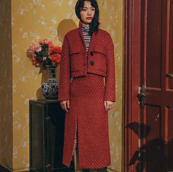 skirts fashion women suits long sleeve elegant tweed jacket and split pencil skirt two piece sets, Black
skirts fashion women suits long sleeve elegant tweed jacket and split pencil skirt two piece sets, Black