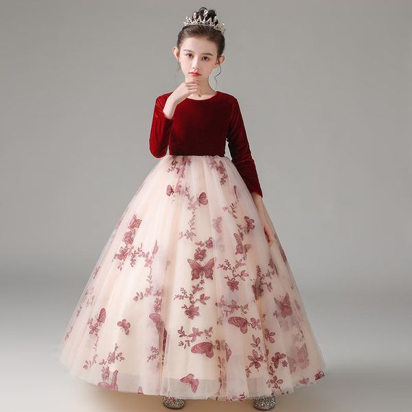 girl's dresses flower girl dress illusion o-neck embroidery princess floor-length tulle lace full luxury navy blue lovely kids party go, Red;yellow
girl's dresses flower girl dress illusion o-neck embroidery princess floor-length tulle lace full luxury navy blue lovely kids party go, Red;yellow