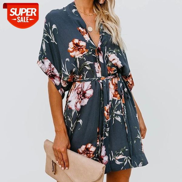 new summer women boho style floral print dress lace up deep v-neck half sleeve beach sundress dress female #i40c, White;black
new summer women boho style floral print dress lace up deep v-neck half sleeve beach sundress dress female #i40c, White;black