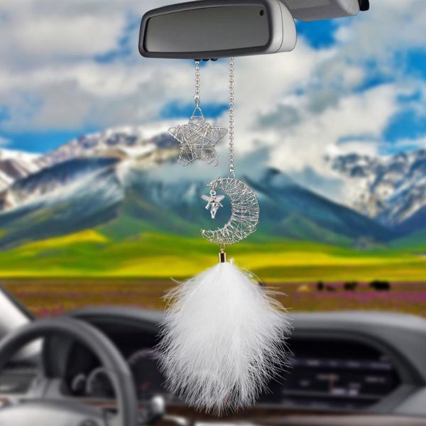 car interior decoration moon feather dream catcher pendant ornaments rearview mirror accessories decorations
car interior decoration moon feather dream catcher pendant ornaments rearview mirror accessories decorations
