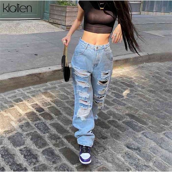 klalien street casual loose hole high waist blue solid cotton jeans women office lady wide leg jeans autumn cloth-fitting pant
klalien street casual loose hole high waist blue solid cotton jeans women office lady wide leg jeans autumn cloth-fitting pant