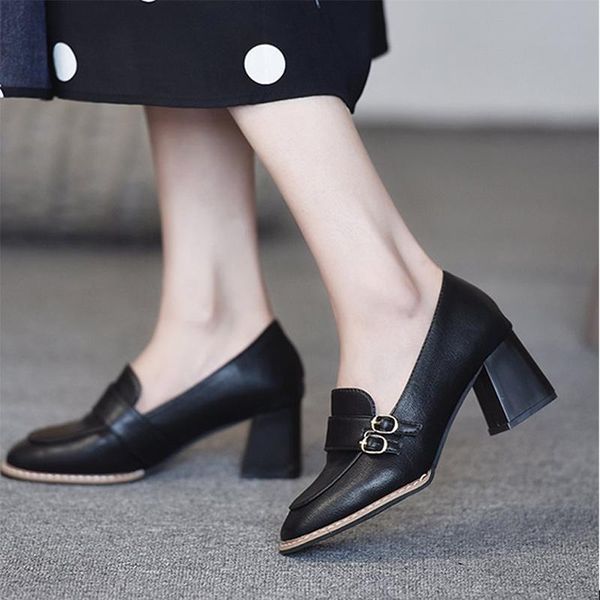 dress shoes women pu leather pumps square toe thick heels buckle strap slip on females lady fashion elegant office footwear ladies, Black
dress shoes women pu leather pumps square toe thick heels buckle strap slip on females lady fashion elegant office footwear ladies, Black