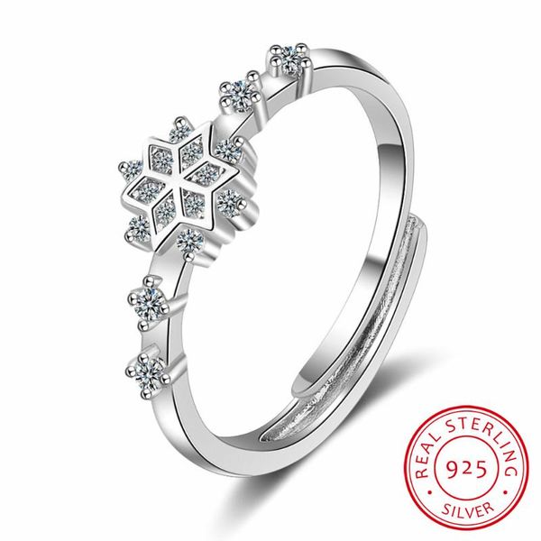 cluster rings 925 sterling silver flower ring for women party shiny crystal cz snowflake opening fine jewelry christmas gift, Golden;silver
cluster rings 925 sterling silver flower ring for women party shiny crystal cz snowflake opening fine jewelry christmas gift, Golden;silver