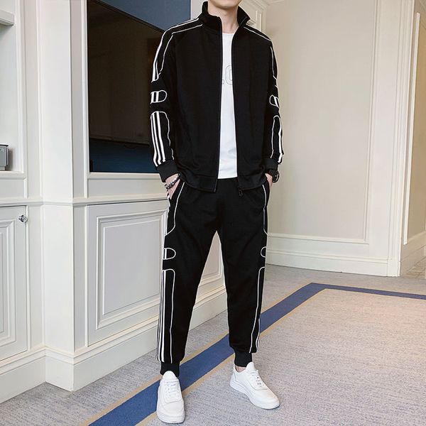 tracksuits 2021 men's printed korean slim jacket spring new clothes sports casual suit, Gray
tracksuits 2021 men's printed korean slim jacket spring new clothes sports casual suit, Gray