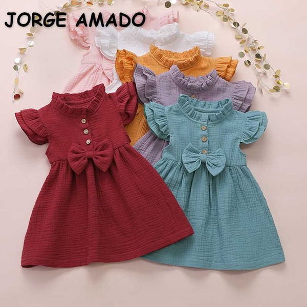 summer baby girl dress cotton solid colors bow flare sleeves1st birthday kids clothes e185 210610, Red;yellow
summer baby girl dress cotton solid colors bow flare sleeves1st birthday kids clothes e185 210610, Red;yellow