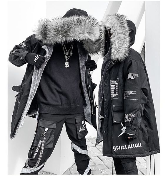 downs hip-hop winter coat long warm fur collar coat2021 oversized street style couple hooded fleece jacket women, Black
downs hip-hop winter coat long warm fur collar coat2021 oversized street style couple hooded fleece jacket women, Black