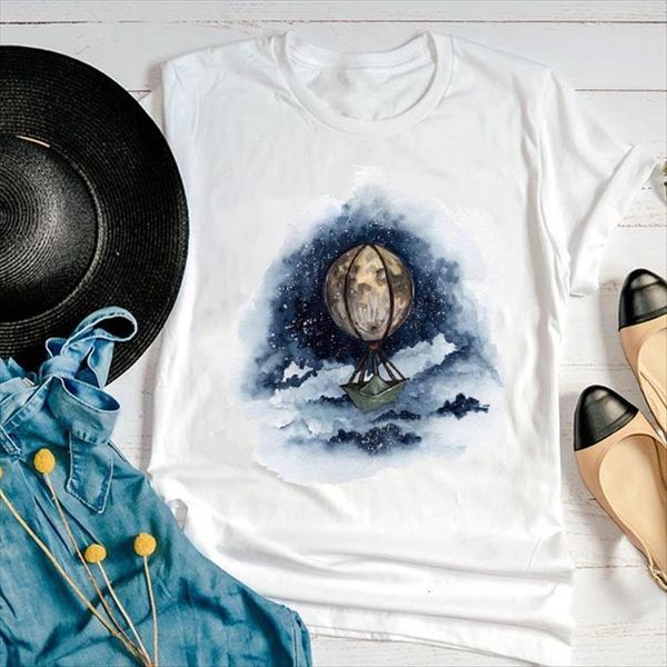 graphic balloon travel watercolor womens summer casual cute fashion 90s print female clothes tees, White
graphic balloon travel watercolor womens summer casual cute fashion 90s print female clothes tees, White