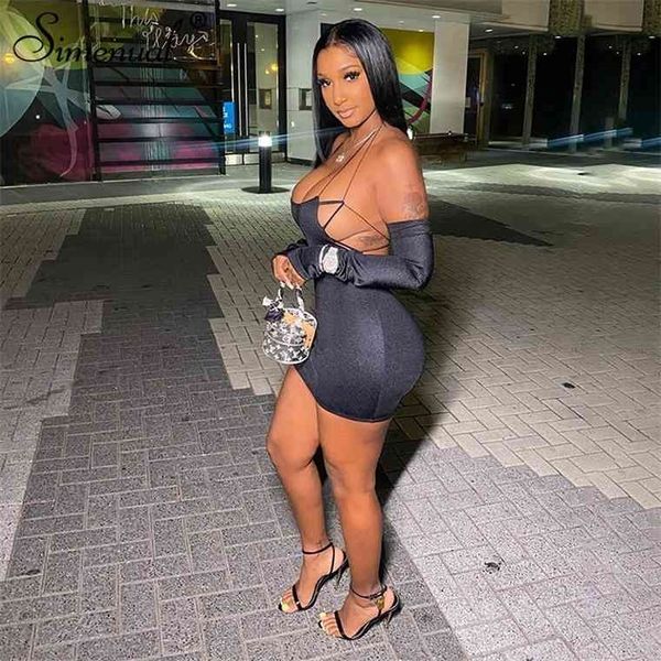 simenual bandage backless black skinny dresses women strap night partywear bodycon solid lace up mini dress with sleeve, Black;gray
simenual bandage backless black skinny dresses women strap night partywear bodycon solid lace up mini dress with sleeve, Black;gray