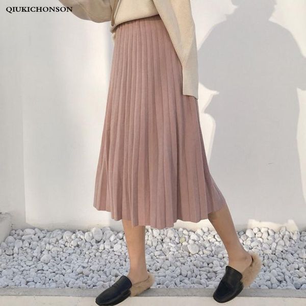 skirts autumn winter high waisted wool women preppy style solid color vintage a line long midi pleated saias, Black
skirts autumn winter high waisted wool women preppy style solid color vintage a line long midi pleated saias, Black