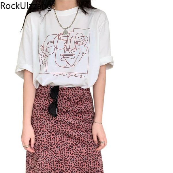 women's t-shirt women summer clothing short sleeve cotton graphic print graffiti loose t shirt harajuku korean cute fashion tee, White
women's t-shirt women summer clothing short sleeve cotton graphic print graffiti loose t shirt harajuku korean cute fashion tee, White