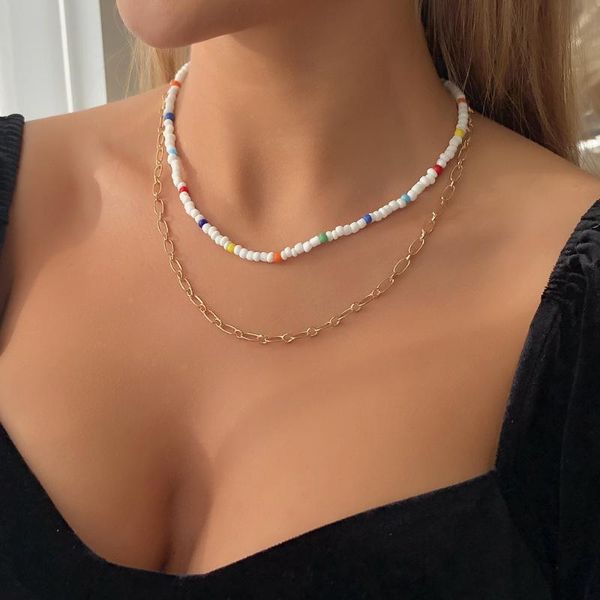 chokers multilayer bohemian coorful acrylic beads diy necklace for women girls choker pendant jewelry, Golden;silver
chokers multilayer bohemian coorful acrylic beads diy necklace for women girls choker pendant jewelry, Golden;silver