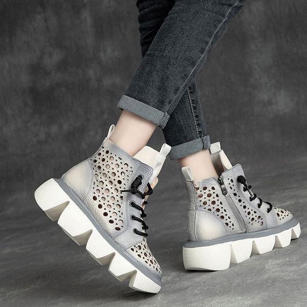 boots summer solid color retro casual thick-soled women's sandals soft wear-resistant and comfortable cow leather hollow, Black
boots summer solid color retro casual thick-soled women's sandals soft wear-resistant and comfortable cow leather hollow, Black