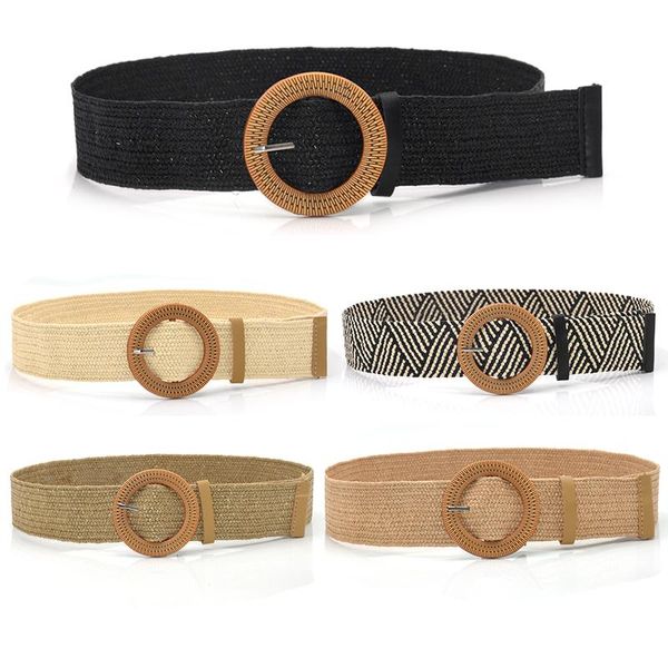 belts 1pc summer women braided elastic buckle vintage bohe straw belt knitted dress wide waistband, Black;brown
belts 1pc summer women braided elastic buckle vintage bohe straw belt knitted dress wide waistband, Black;brown