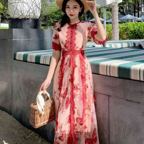 short sleeve tulle embroidered butterfly dressed in lace female summer elegant red mesh dress long 5quw, Black;gray
short sleeve tulle embroidered butterfly dressed in lace female summer elegant red mesh dress long 5quw, Black;gray