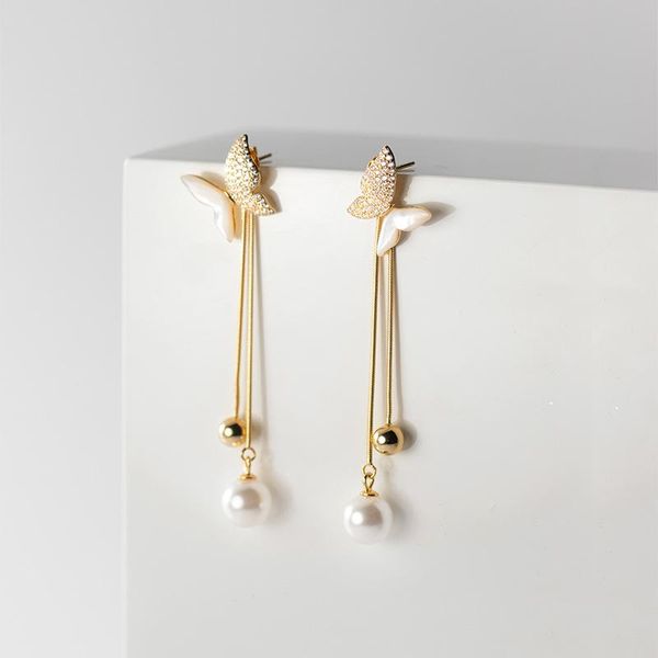 stud s925 silver shell butterfly with diamonds earrings boho jewelry minimalism brincos pendientes for women, Golden;silver
stud s925 silver shell butterfly with diamonds earrings boho jewelry minimalism brincos pendientes for women, Golden;silver