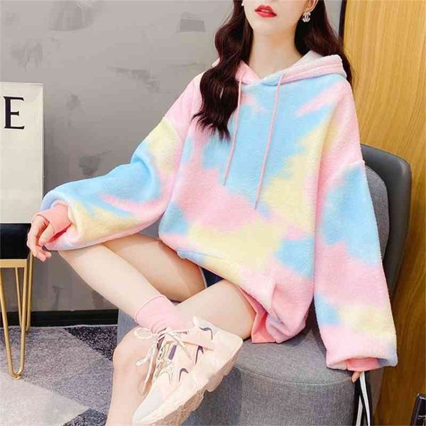 korean version autumn and winter warm and cashmere tie dyed lamb down sweater women's super fairy coat, Black
korean version autumn and winter warm and cashmere tie dyed lamb down sweater women's super fairy coat, Black