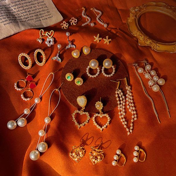 earrings south korea dongdamen earrings women's fashion baroque pearl high-grade s925 silver needle niche earrings, Golden
earrings south korea dongdamen earrings women's fashion baroque pearl high-grade s925 silver needle niche earrings, Golden