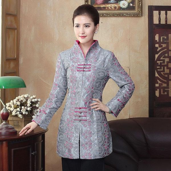 women's jackets plus size 4xl long section ladies dress jacket fashion retro improvement female sleeve national wind tang suit coat, Black;brown
women's jackets plus size 4xl long section ladies dress jacket fashion retro improvement female sleeve national wind tang suit coat, Black;brown